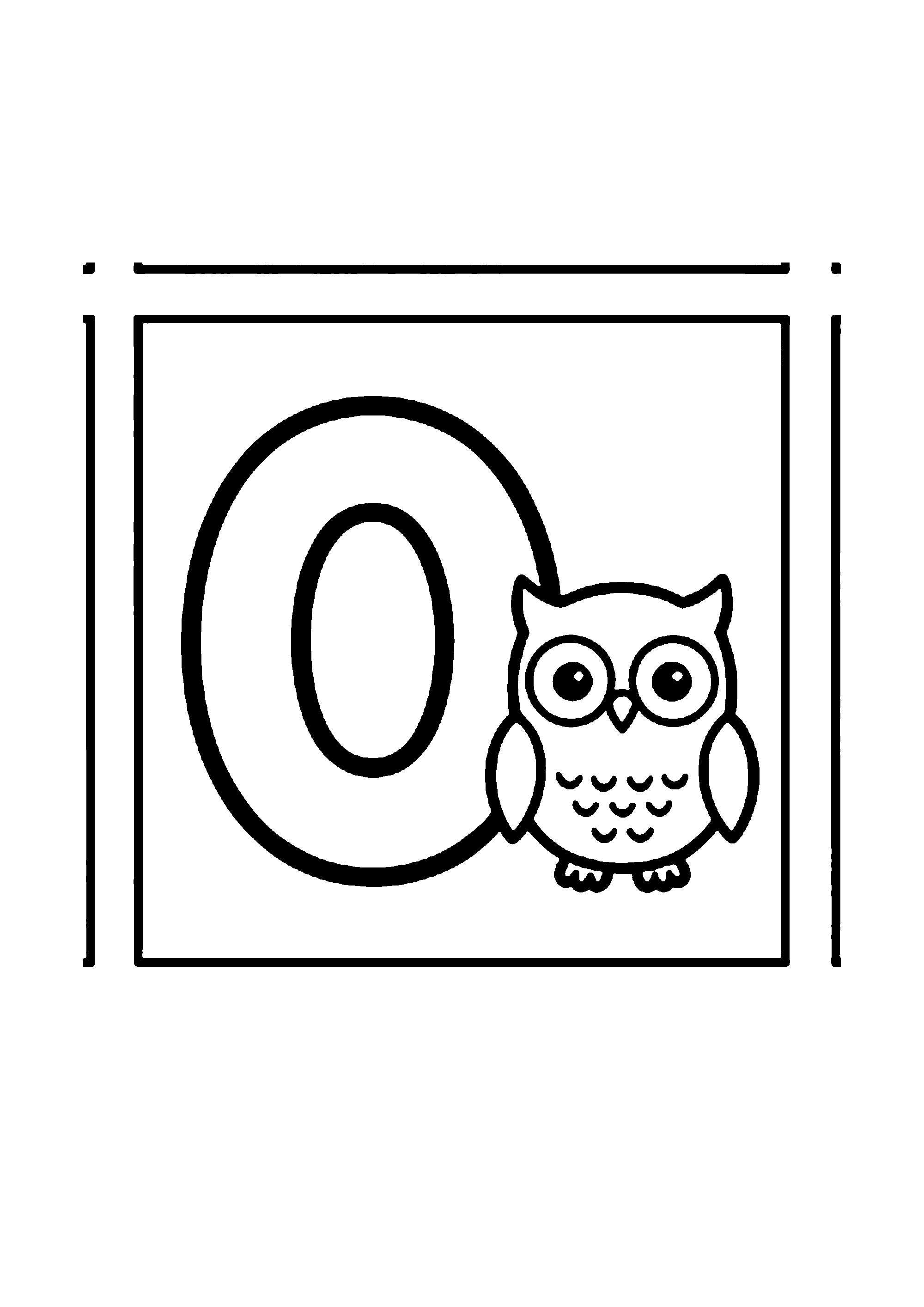 Coloriage aux contours nets : Lettre Alphabet Décorative #20