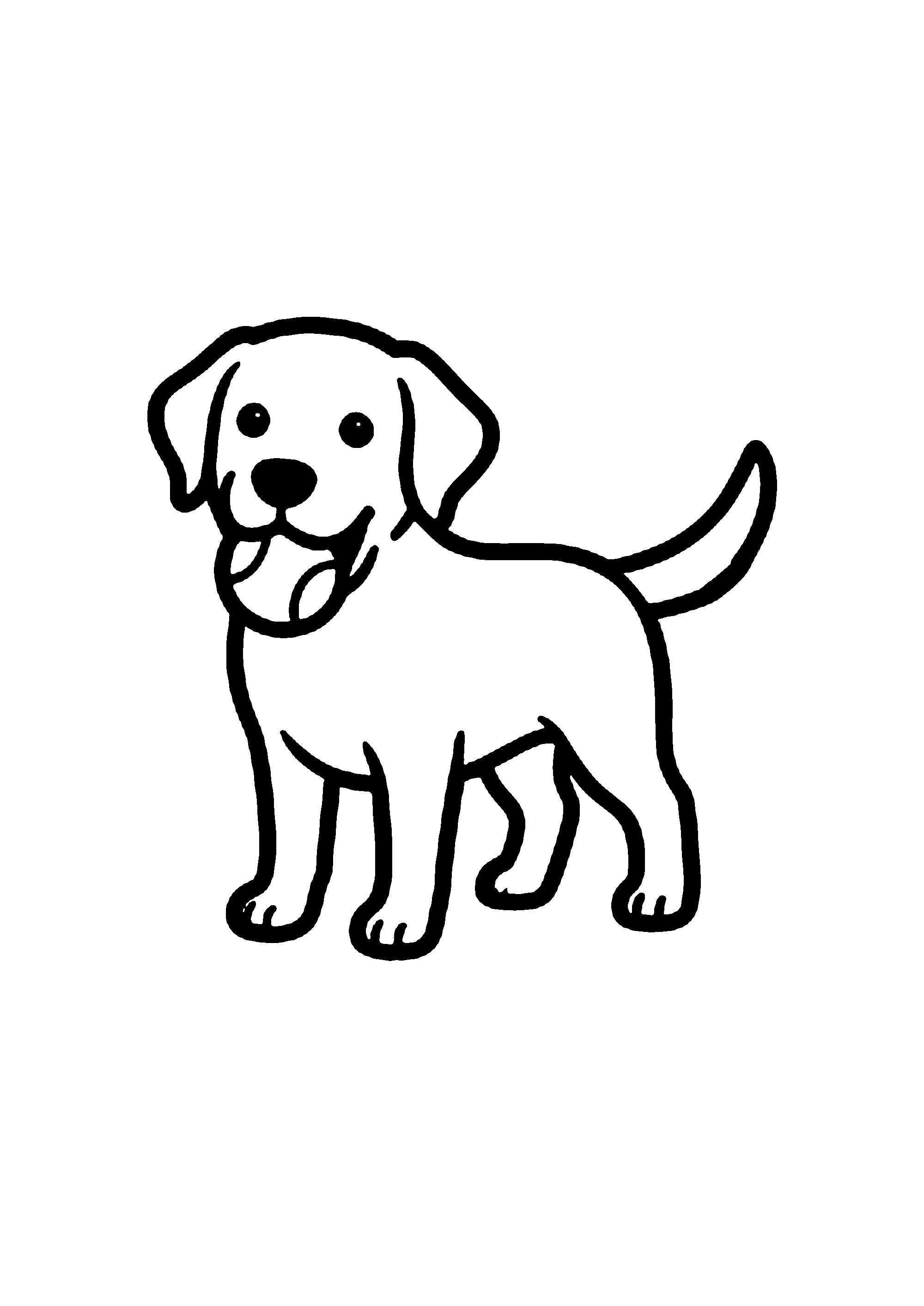 Coloriage aux contours nets : Chien de Berger Australien Bondissant