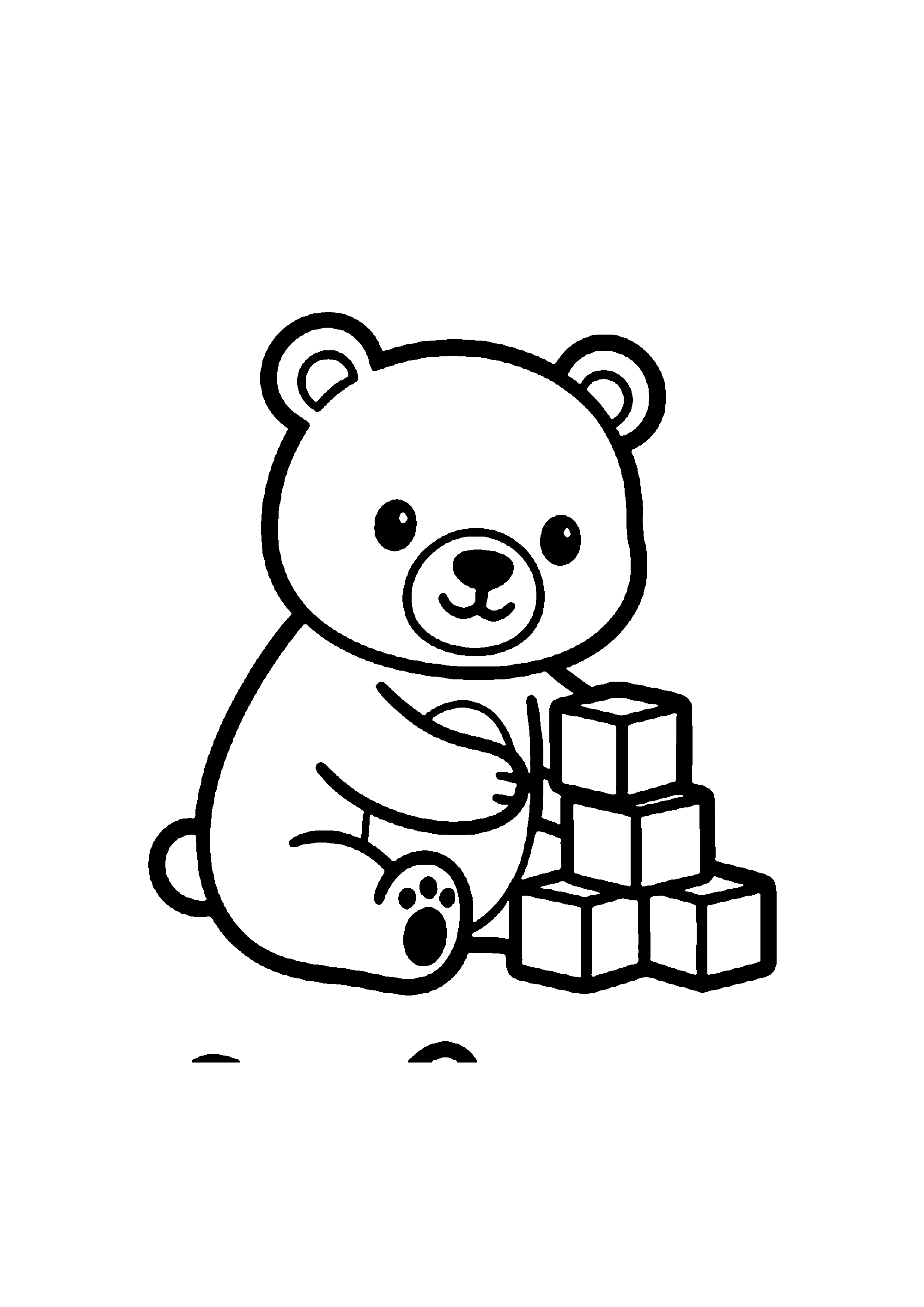 Coloriage aux contours nets : Koala Adorable Faisant Coucou de la Patte