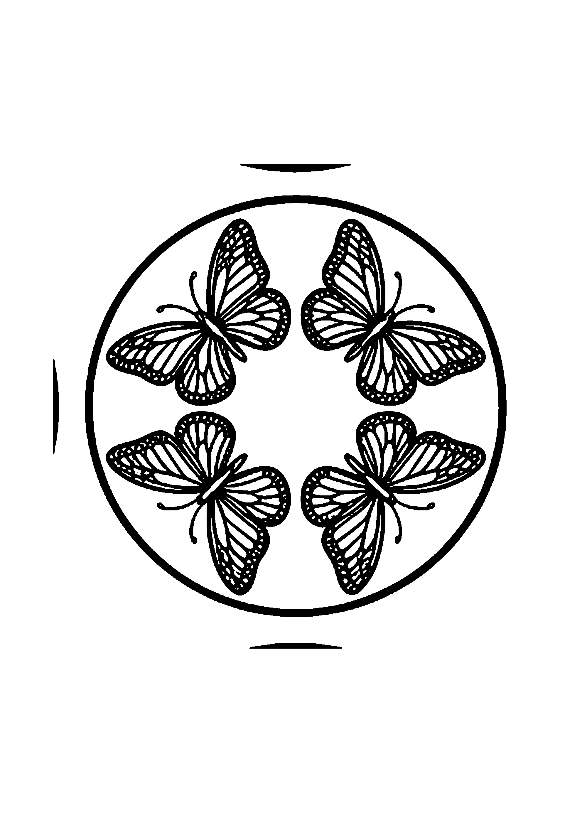 Coloriage aux contours nets : Mandala Géométrique d'Équilibre