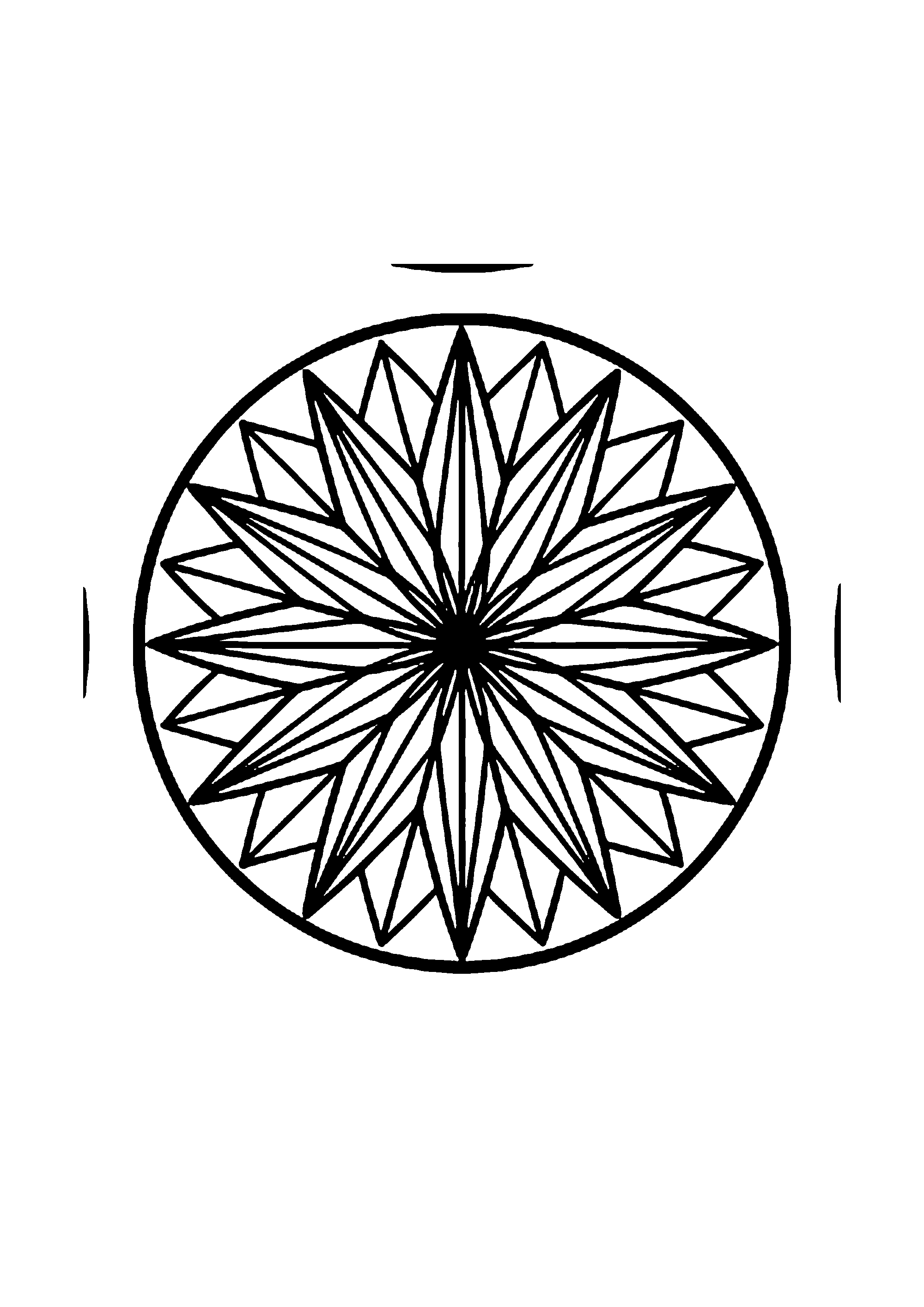 Coloriage aux contours nets : Mandala Géométrique d'Équilibre