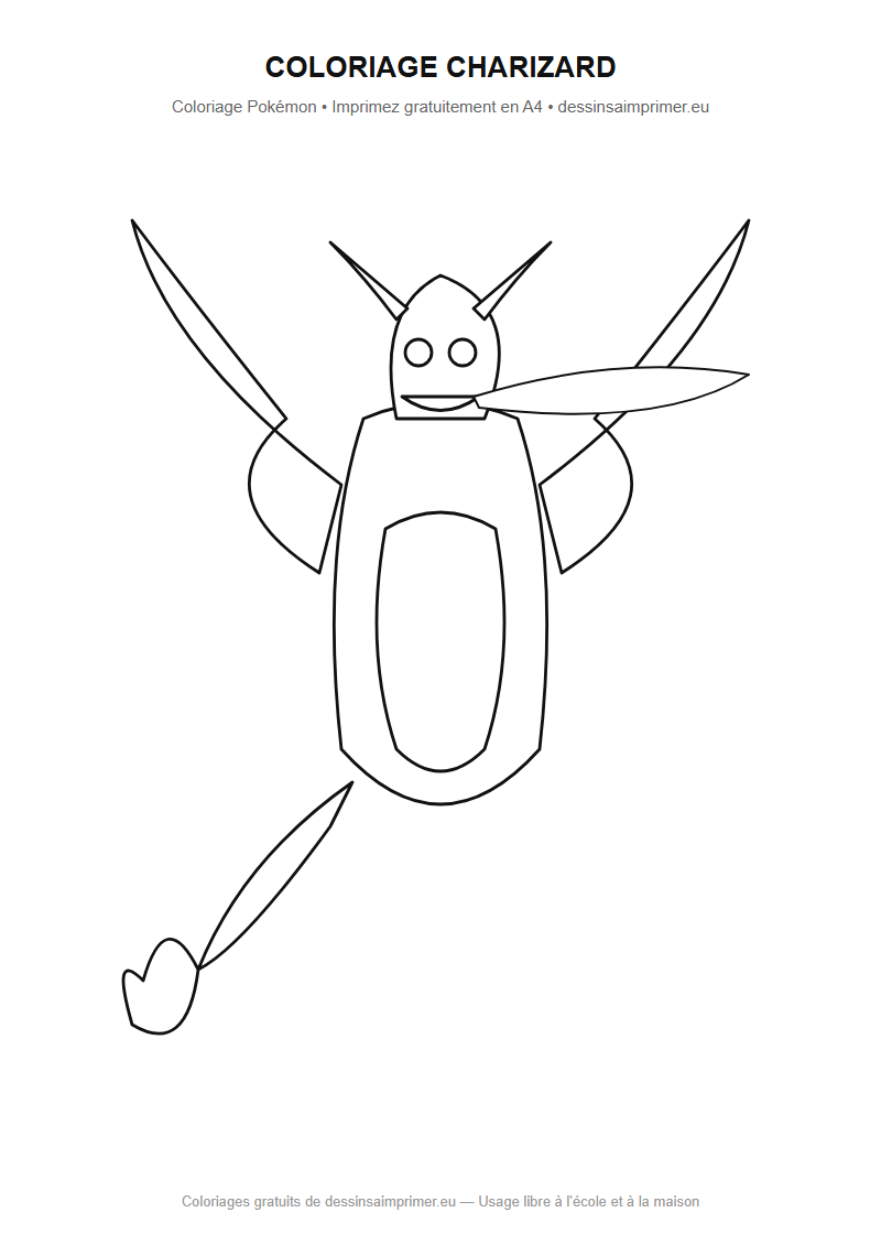 Aperçu coloriage Coloriage Charizard