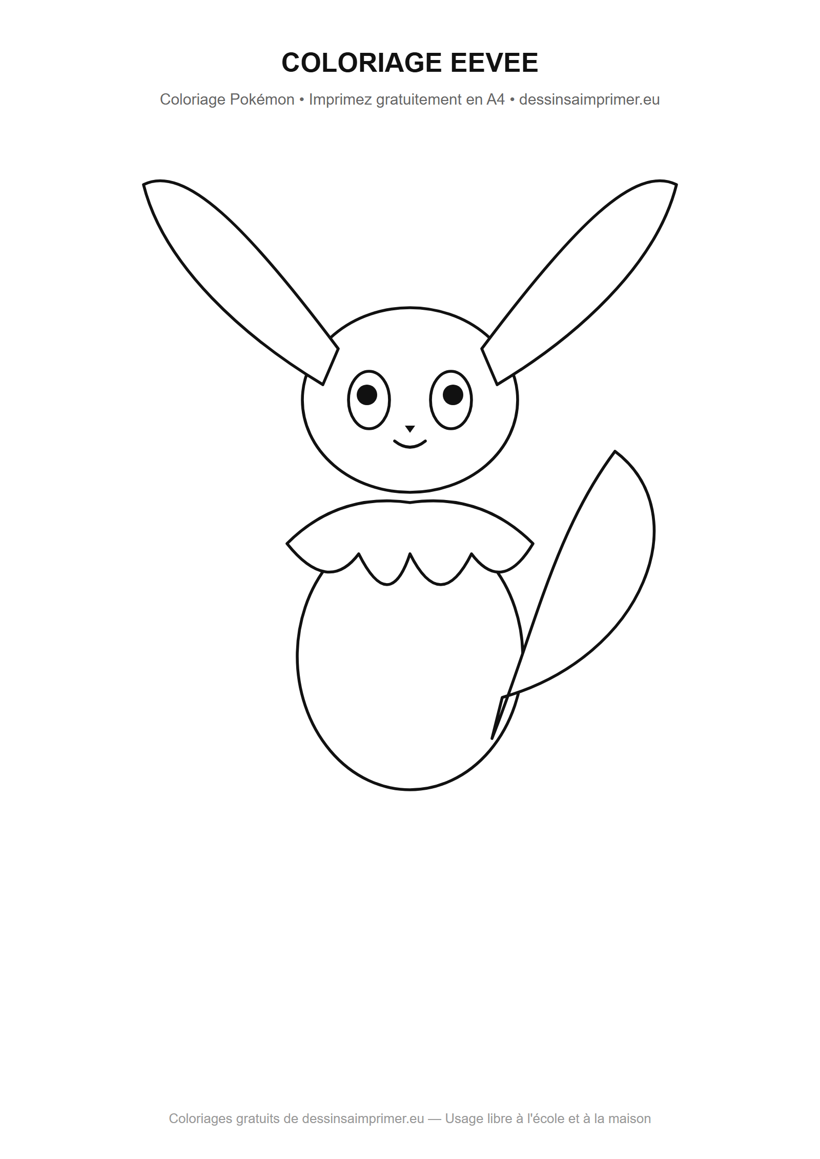 Aperçu coloriage Coloriage Eevee