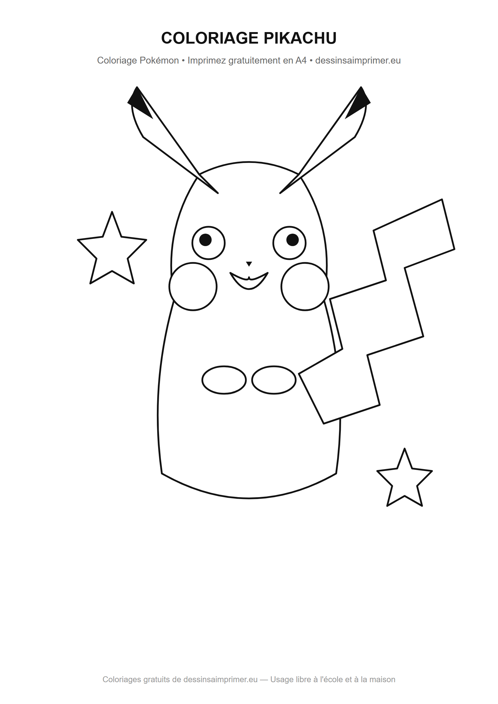 Aperçu coloriage Coloriage Pikachu