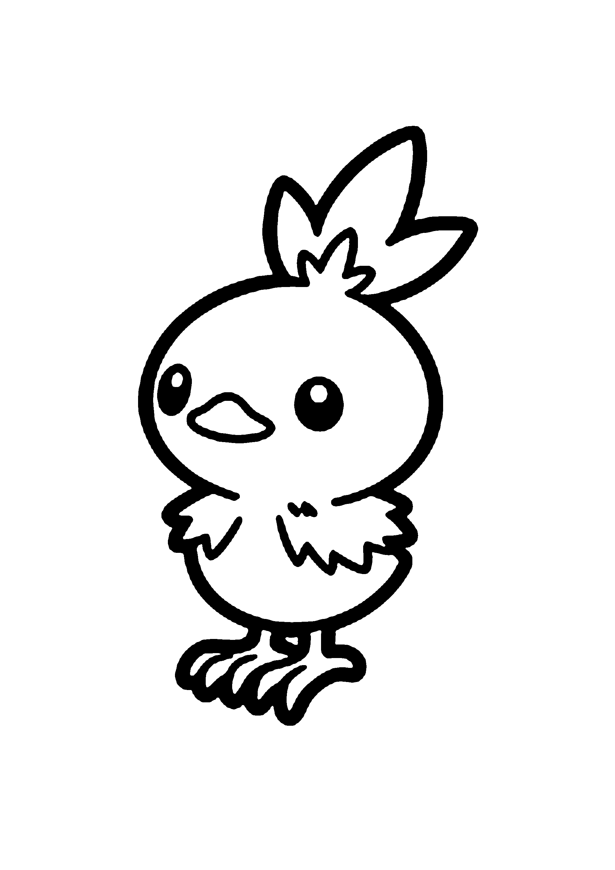 Coloriage aux contours nets : Coloriage Épique Pokémon