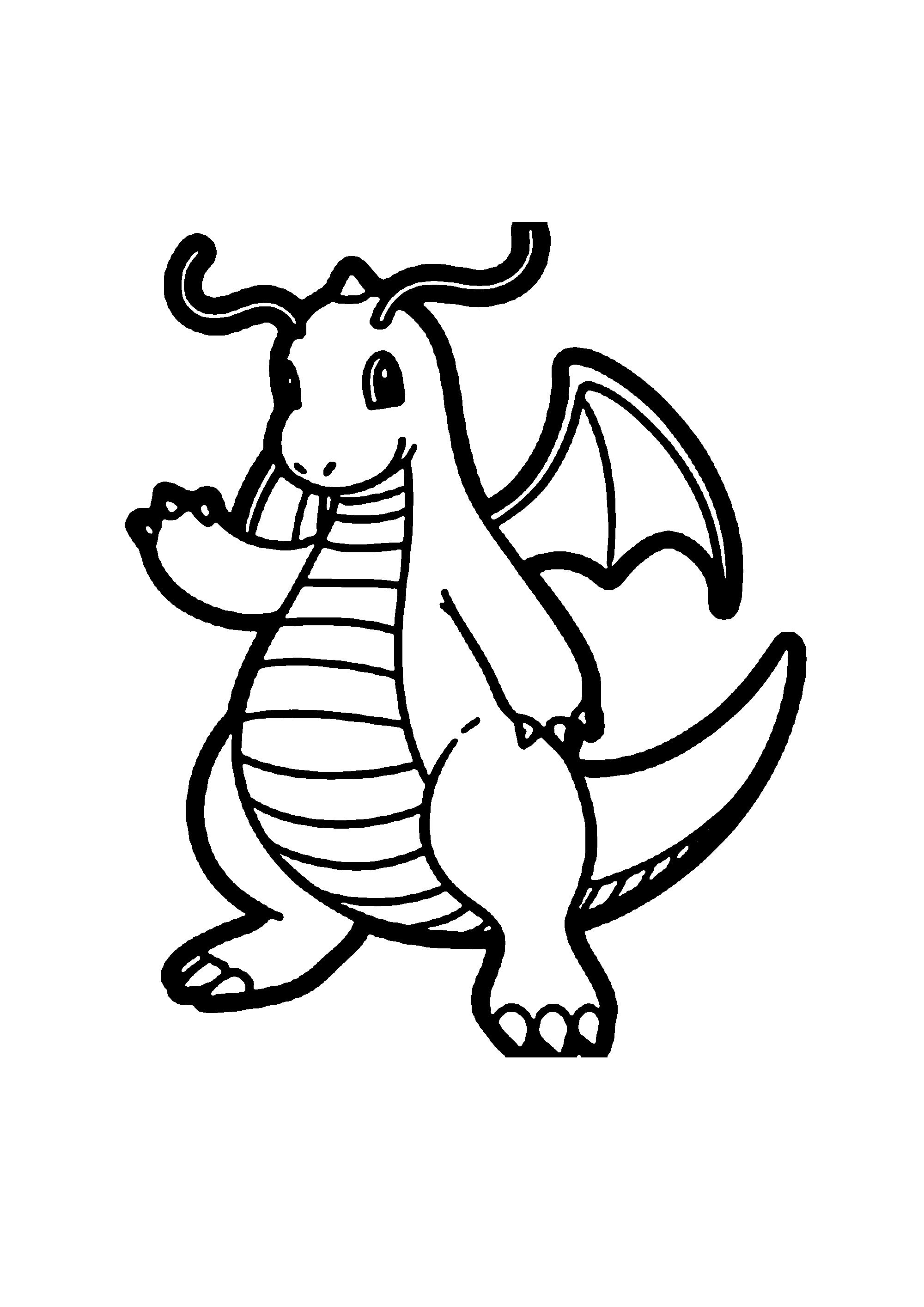 Coloriage aux contours nets : Coloriage Épique Pokémon