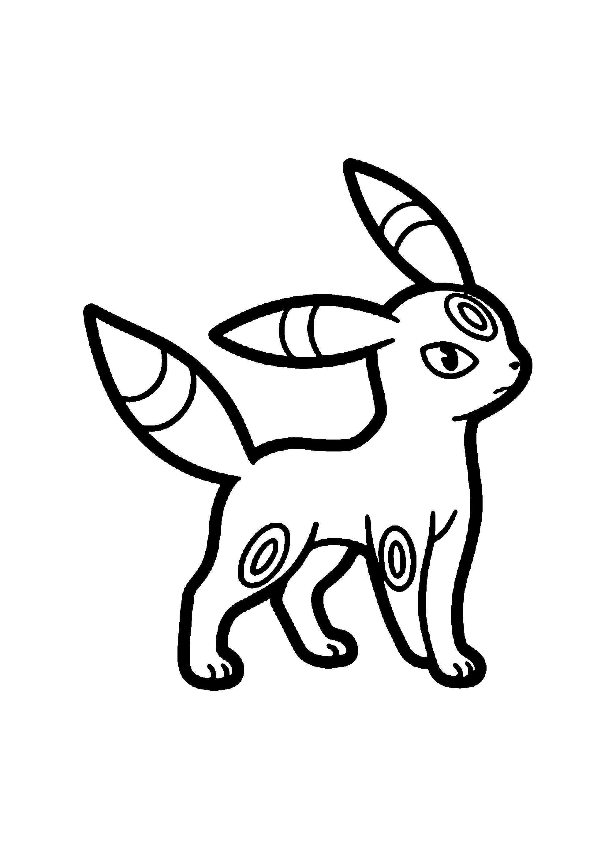 Coloriage aux contours nets : Coloriage Épique Pokémon