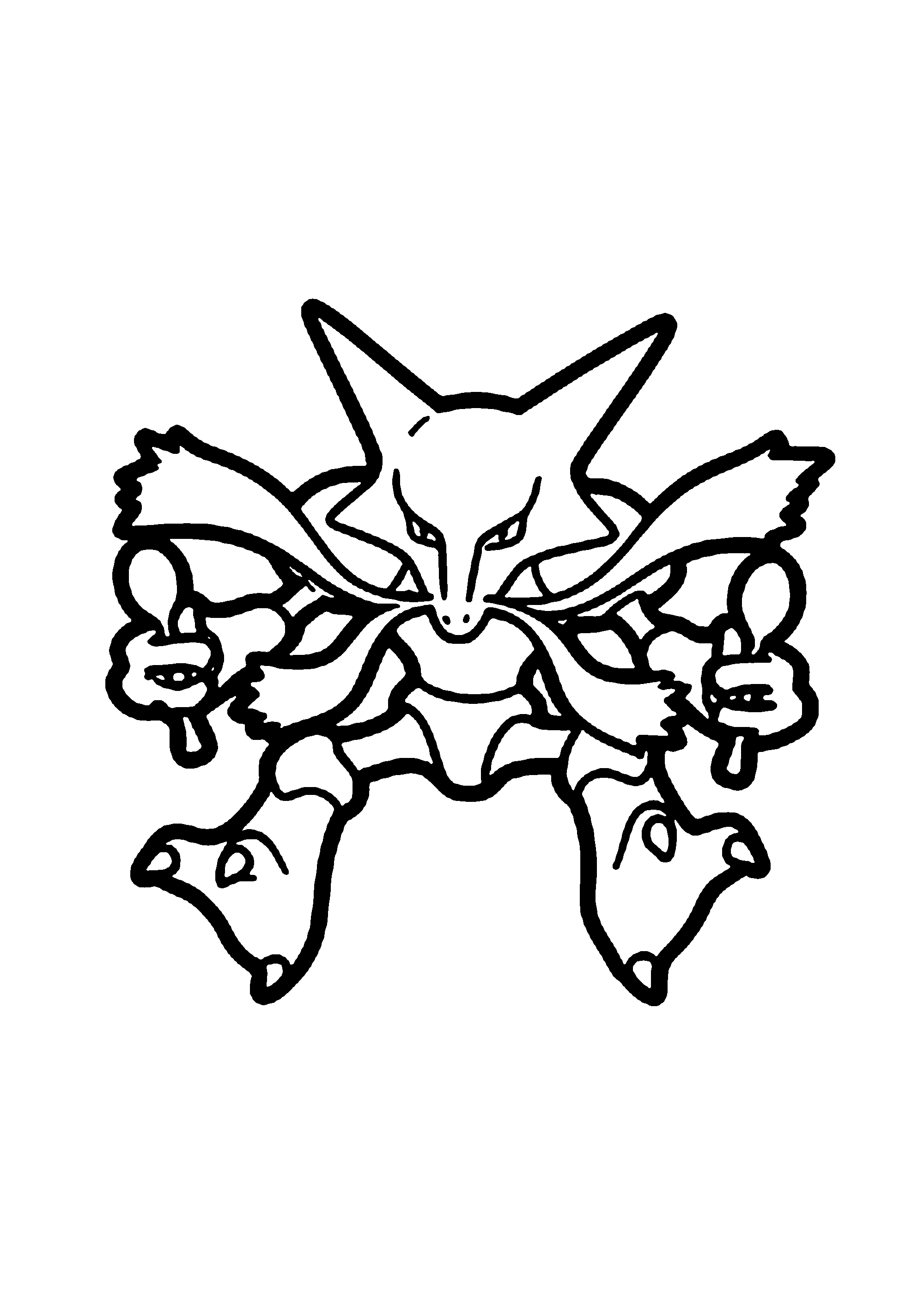 Coloriage aux contours nets : Coloriage Épique Pokémon