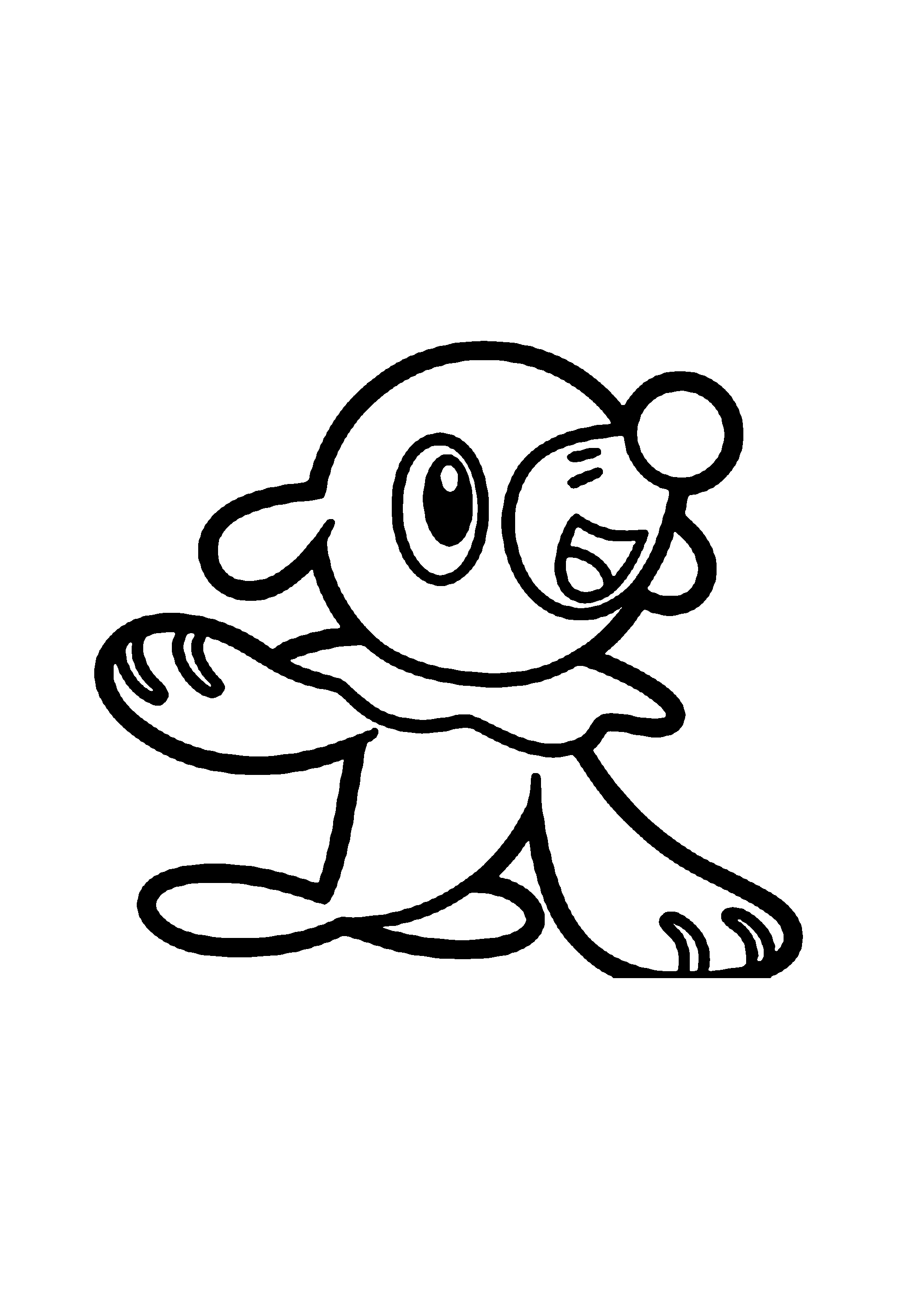 Coloriage aux contours nets : Coloriage Épique Pokémon