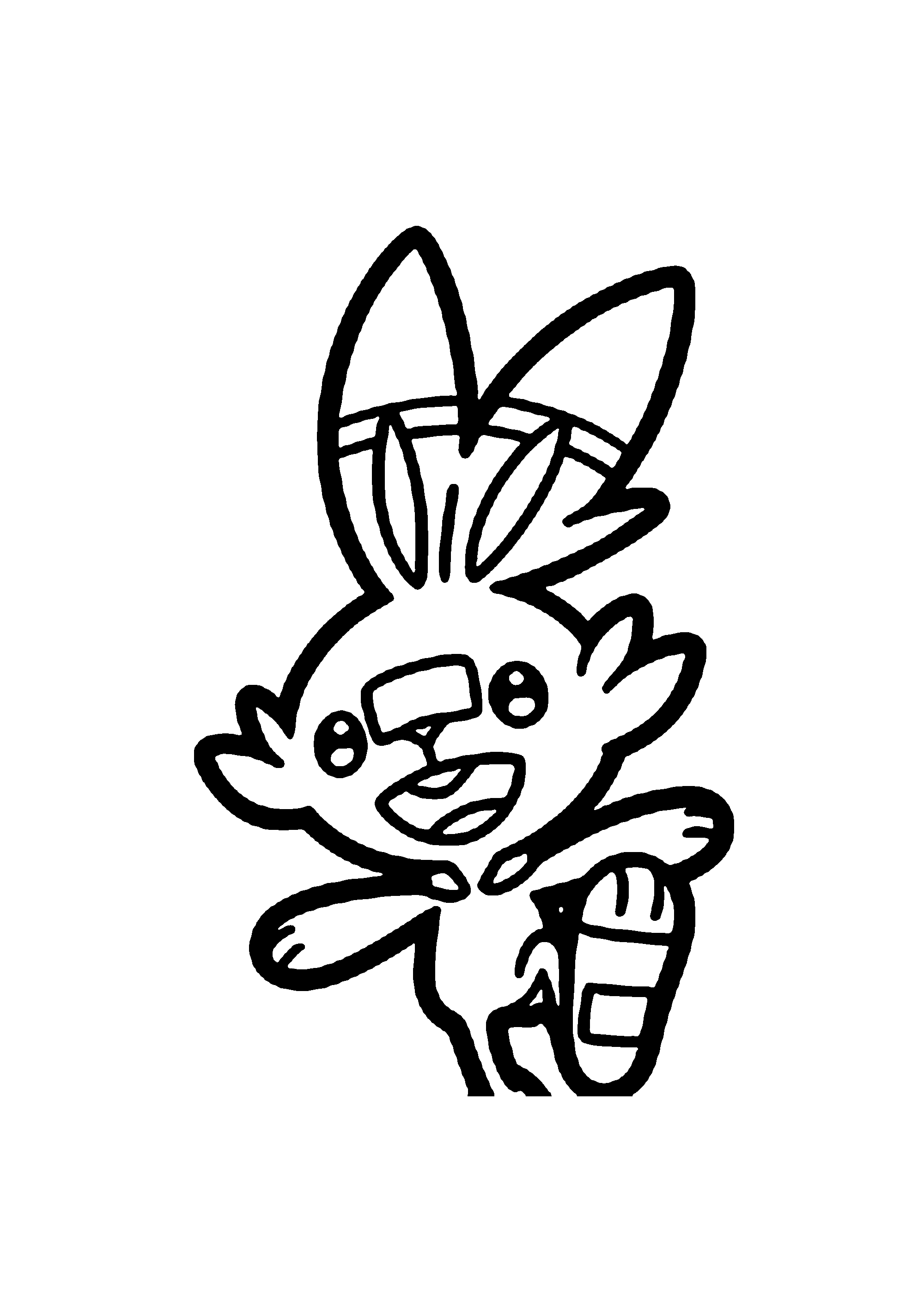 Coloriage aux contours nets : Coloriage Épique Pokémon