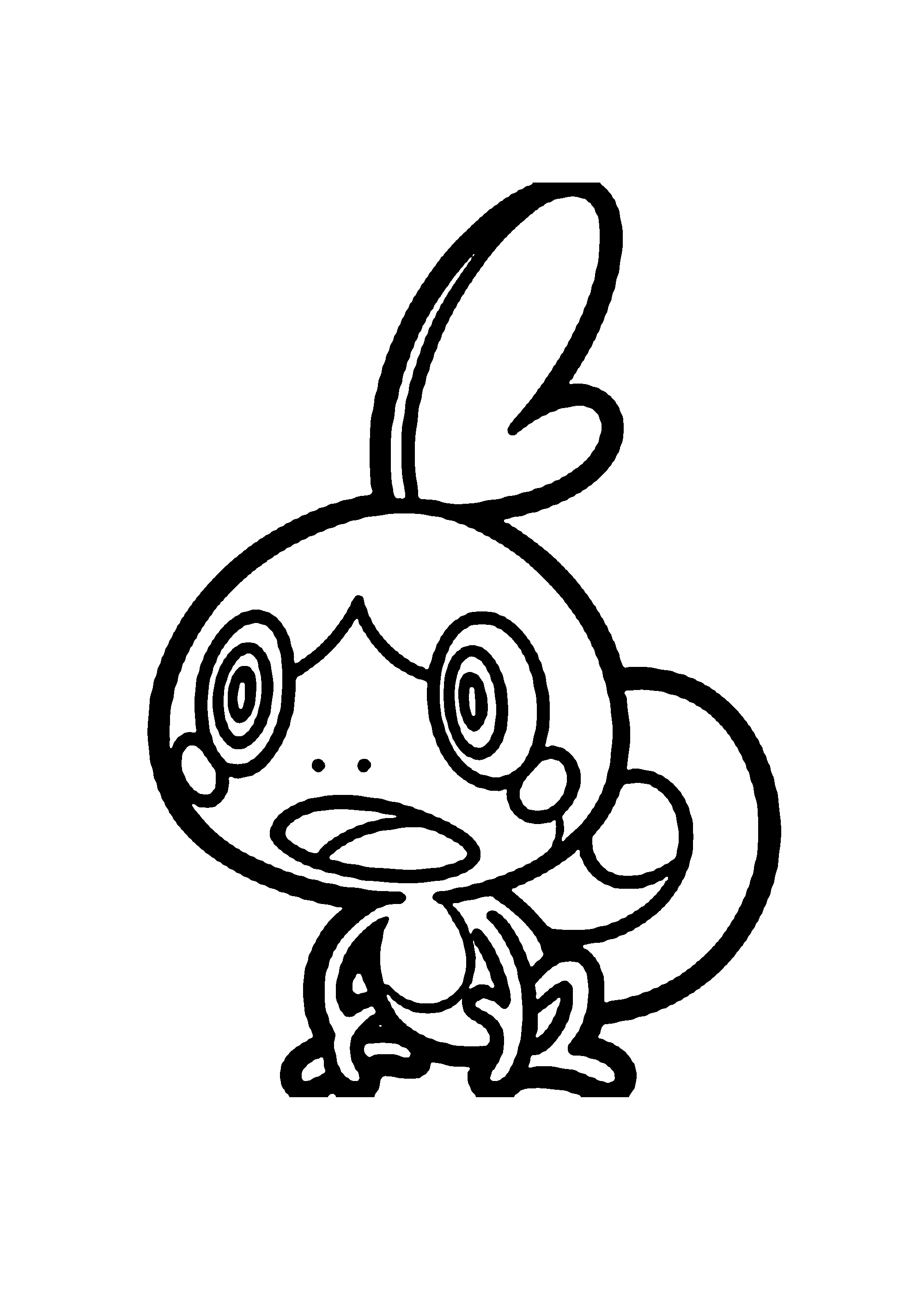 Coloriage aux contours nets : Coloriage Épique Pokémon