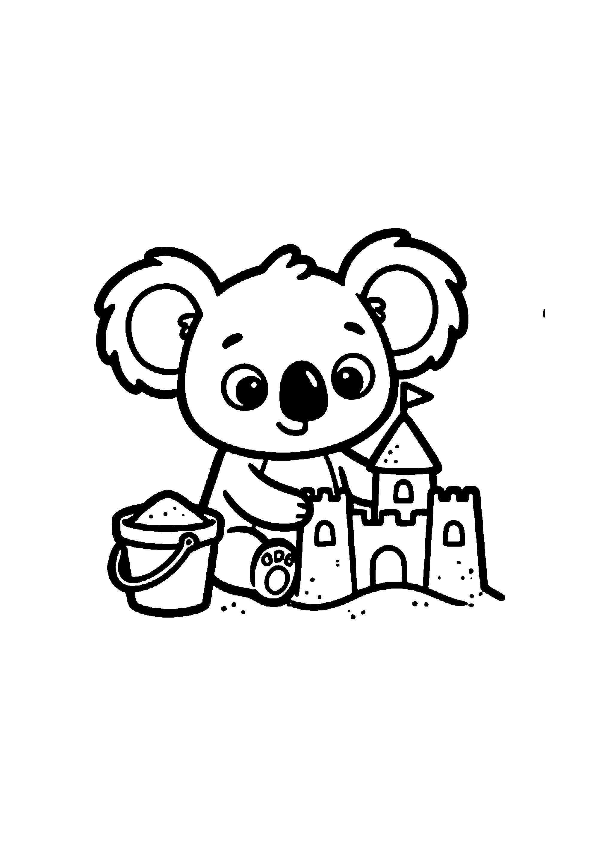 Coloriage aux contours nets : Stitch Tendre Tenant une Marguerite Fleurie