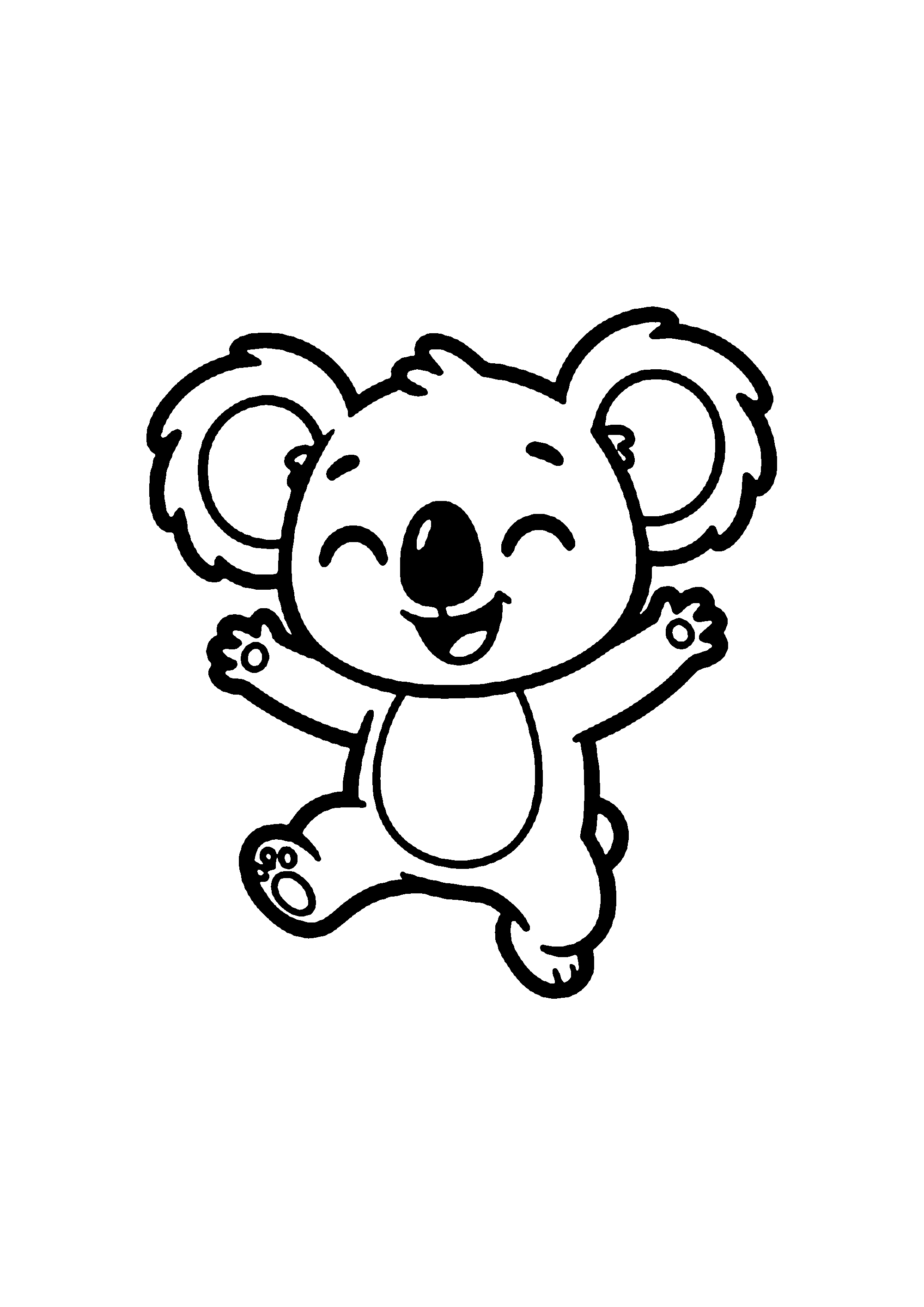 Coloriage aux contours nets : Stitch Curieux Assis les Pattes Croisées